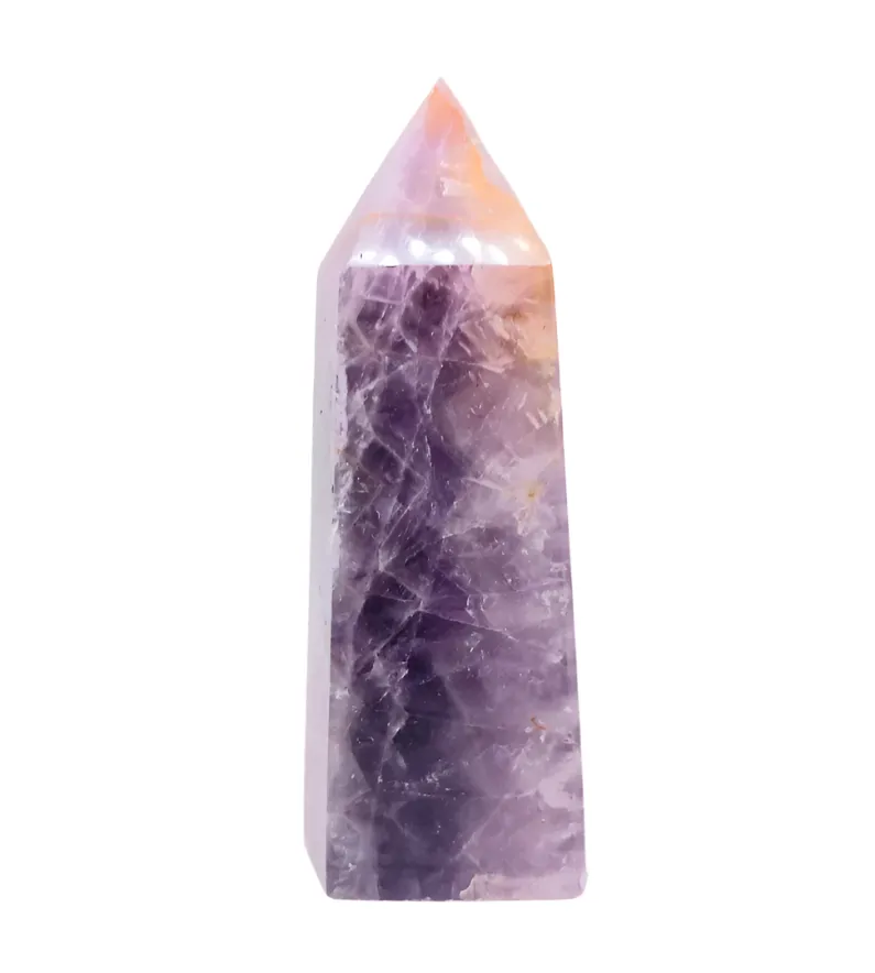 196G Amethyst and Agate Crystal Symbiosis Tower