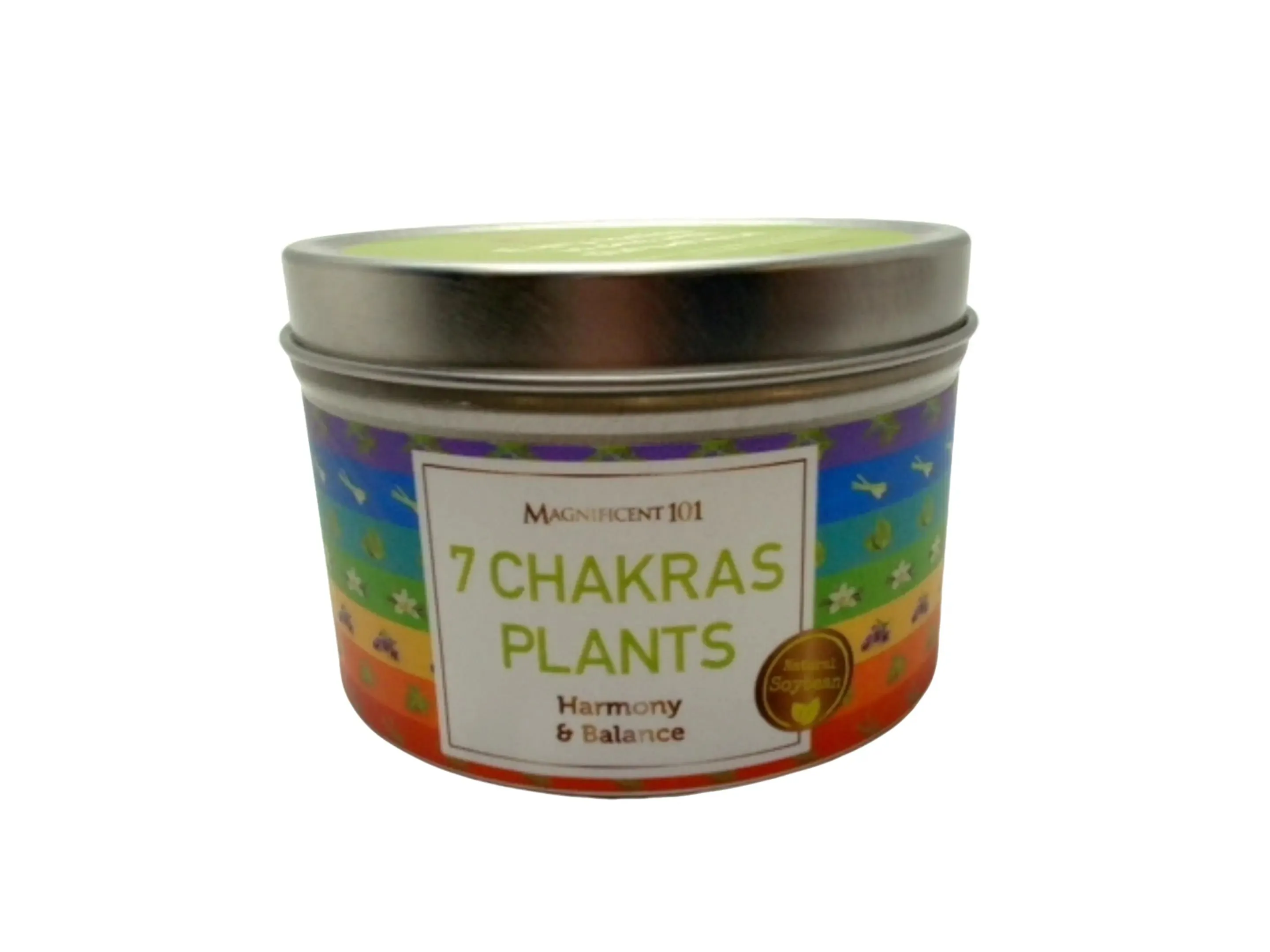 7 Chakras Harmony Balance Soy Candle - 6oz Tin