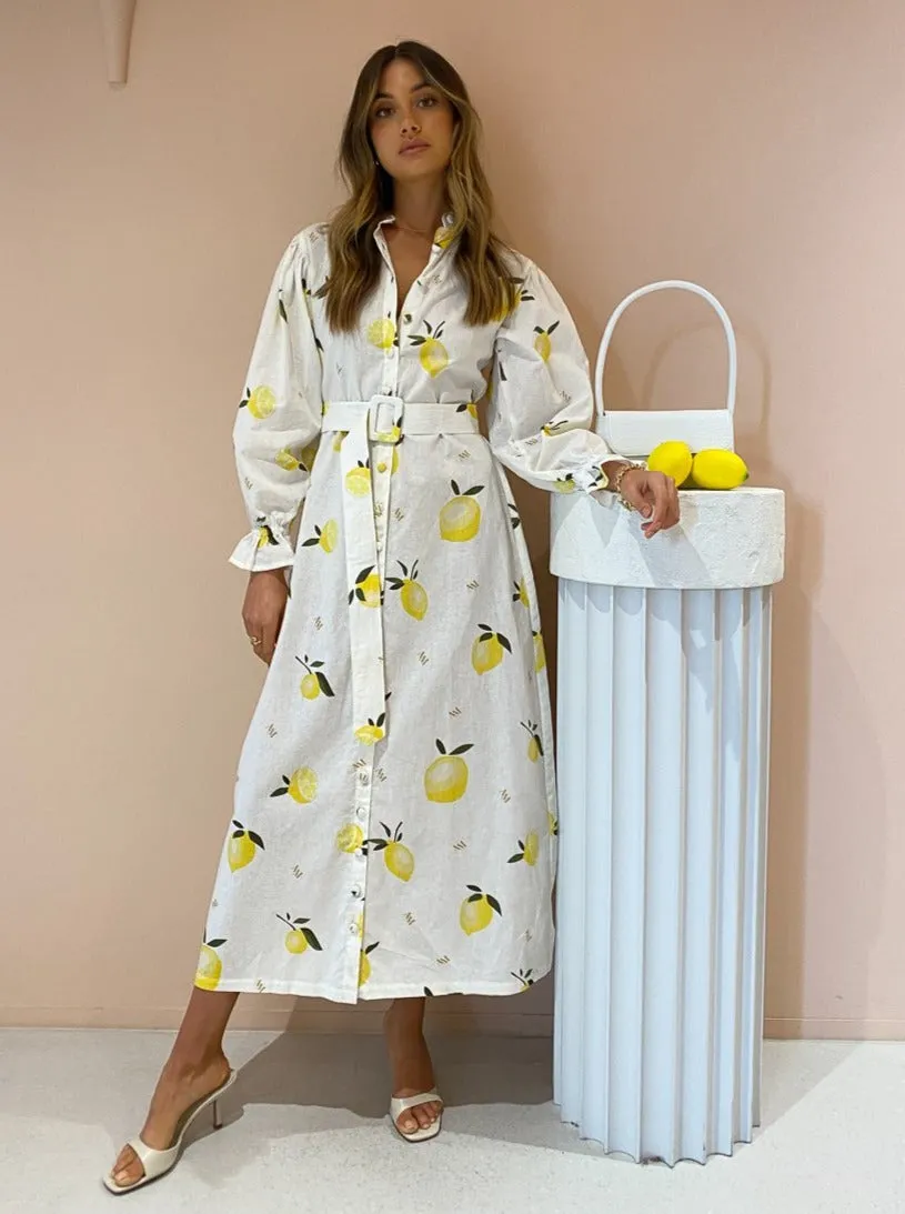 Ambra Maddalena Raphaella Dress in Lemonata Print