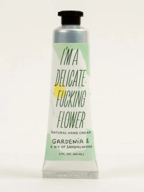 BLUEQ "I'm A Delicate Fucking Flower Natural Hand Cream - Gardenia & A Bit of Sandalwood