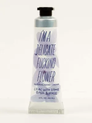 BLUEQ "I'm A Delicate Fucking Flower Natural Hand Cream - Lilac With Some Basil & Rose