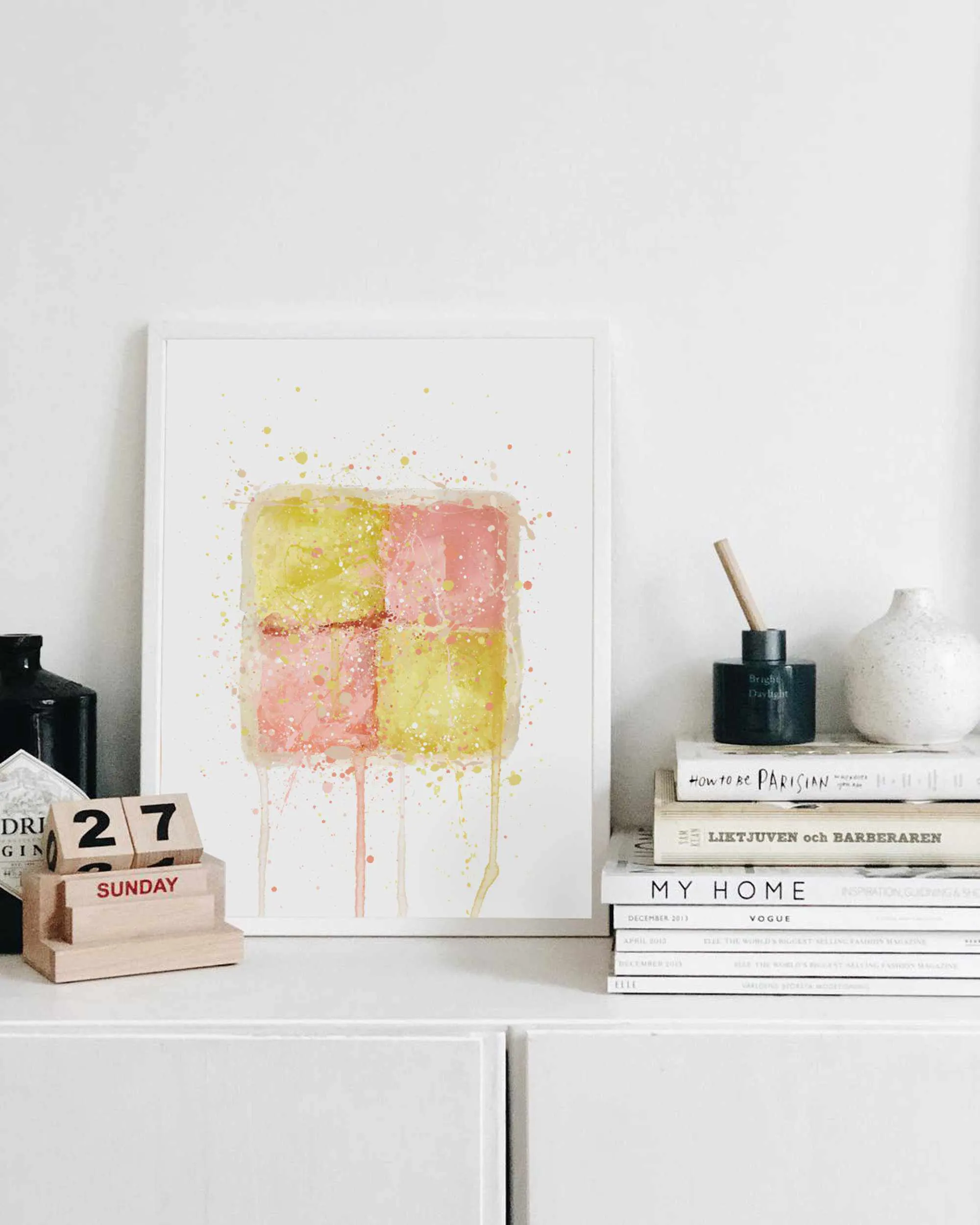 Cake Wall Art Print 'Battenberg'