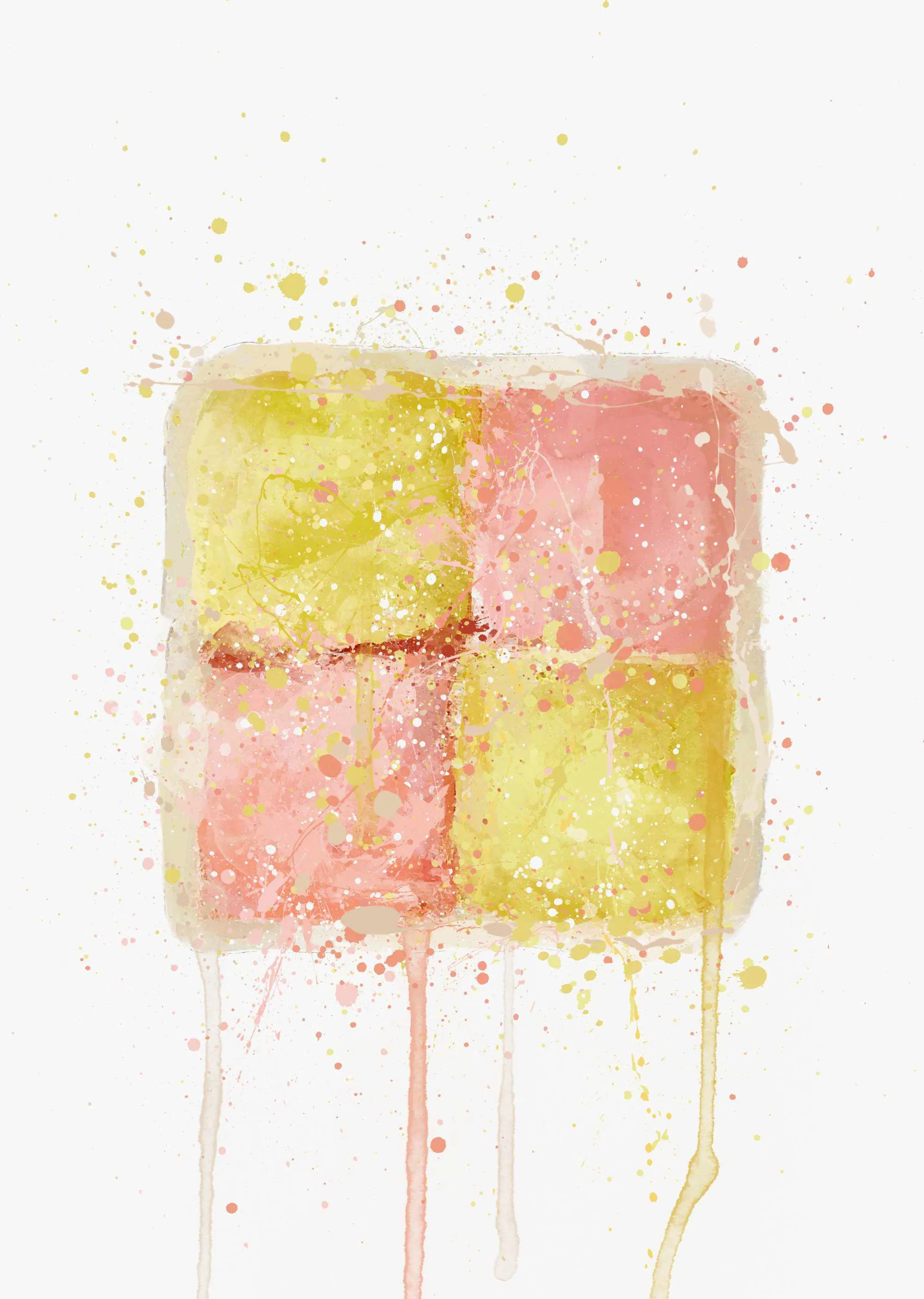 Cake Wall Art Print 'Battenberg'