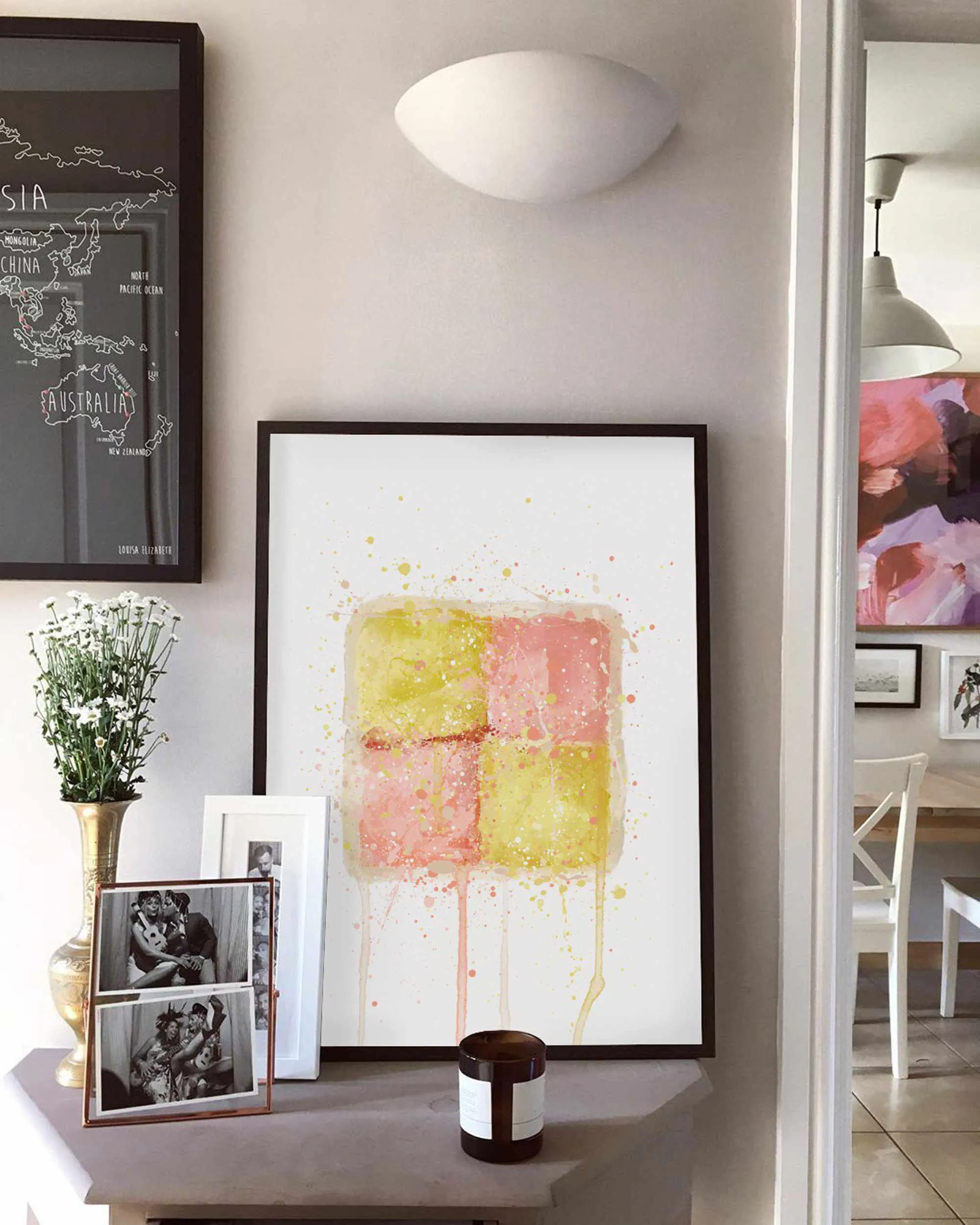 Cake Wall Art Print 'Battenberg'