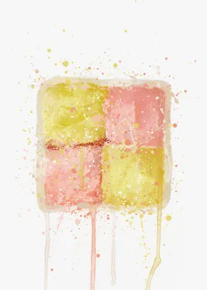 Cake Wall Art Print 'Battenberg'