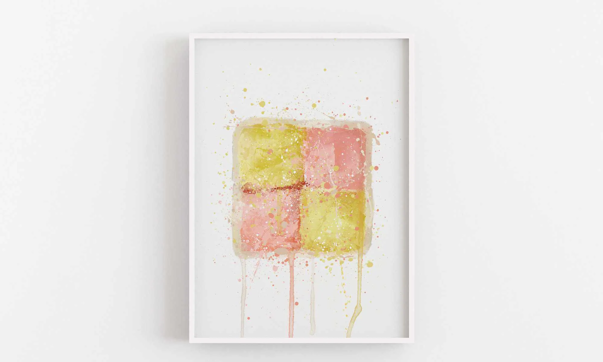 Cake Wall Art Print 'Battenberg'