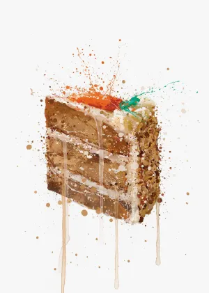 Cake Wall Art Print 'Carrot Cake'