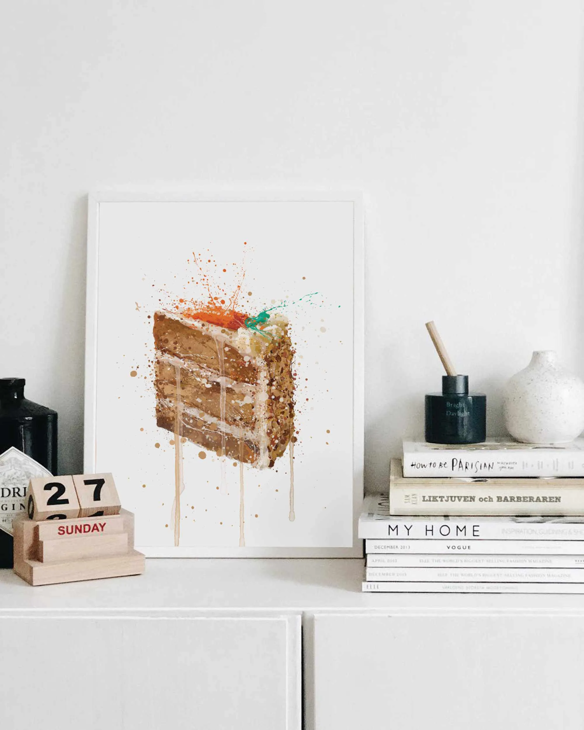 Cake Wall Art Print 'Carrot Cake'