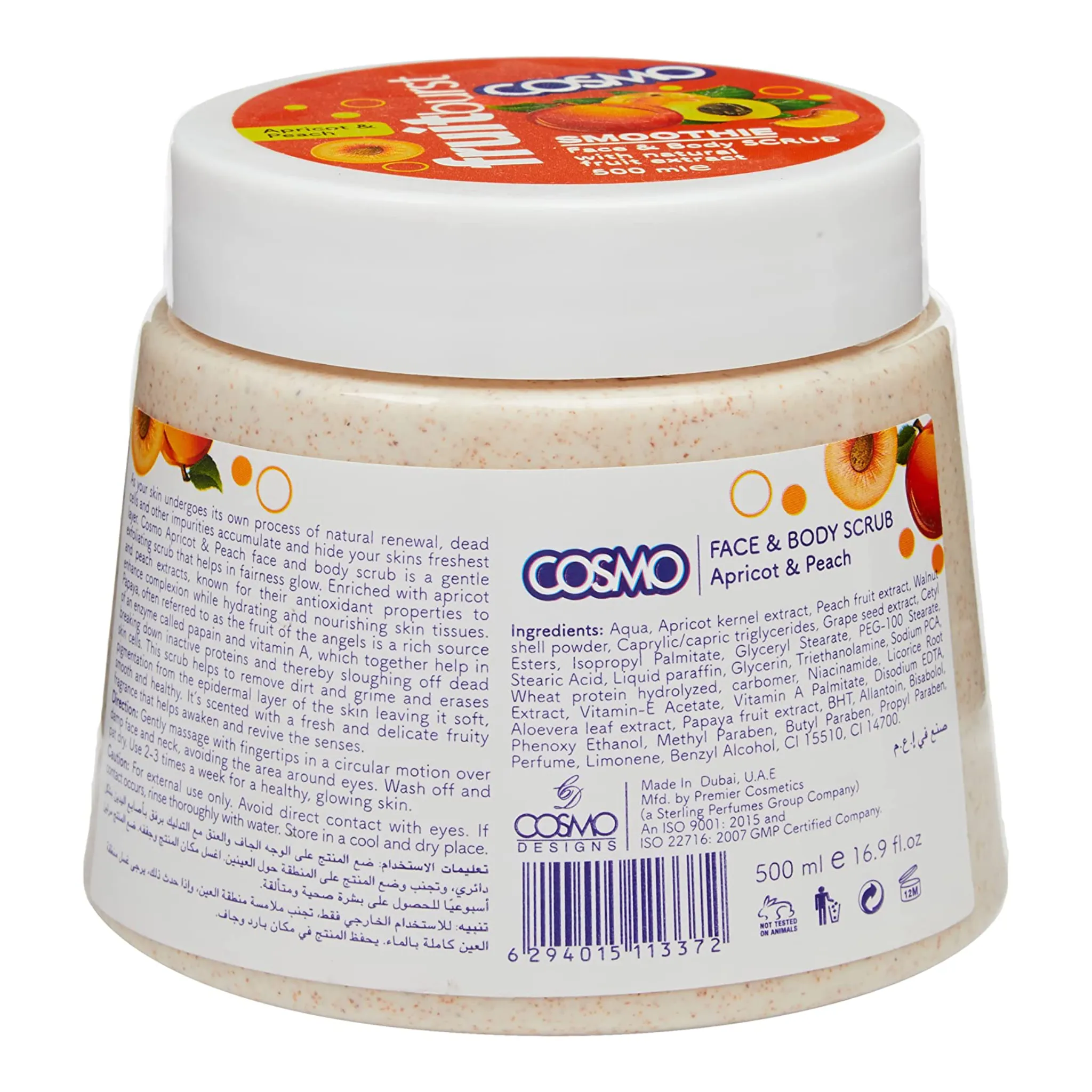 Cosmo face & Body Scrub Apricot & Peach 500ML