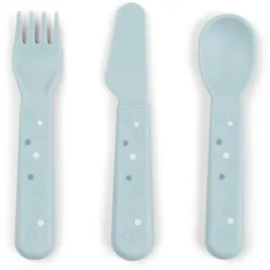 Done by Deer Foodie Cutlery Set Happy Dots Blue