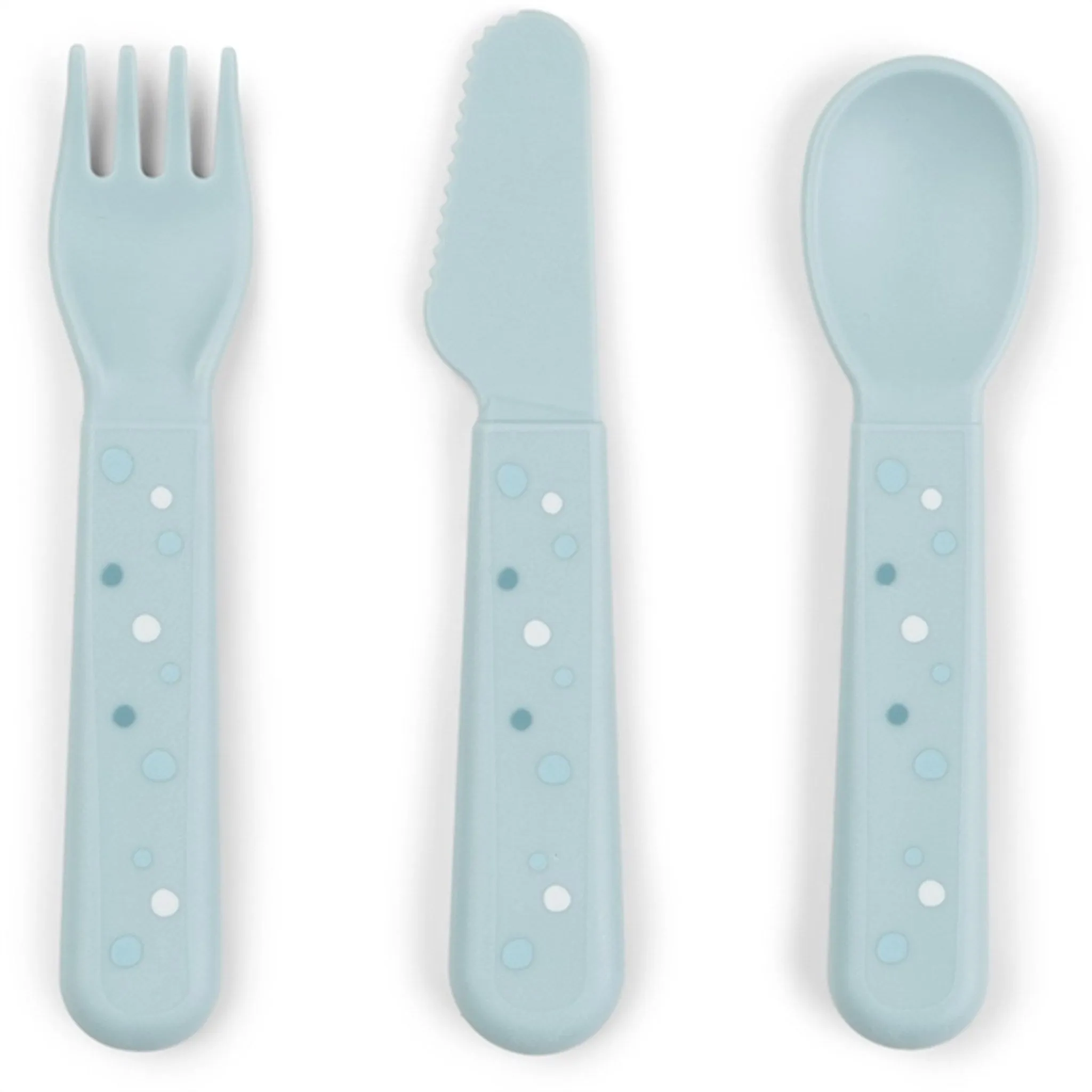 Done by Deer Foodie Cutlery Set Happy Dots Blue