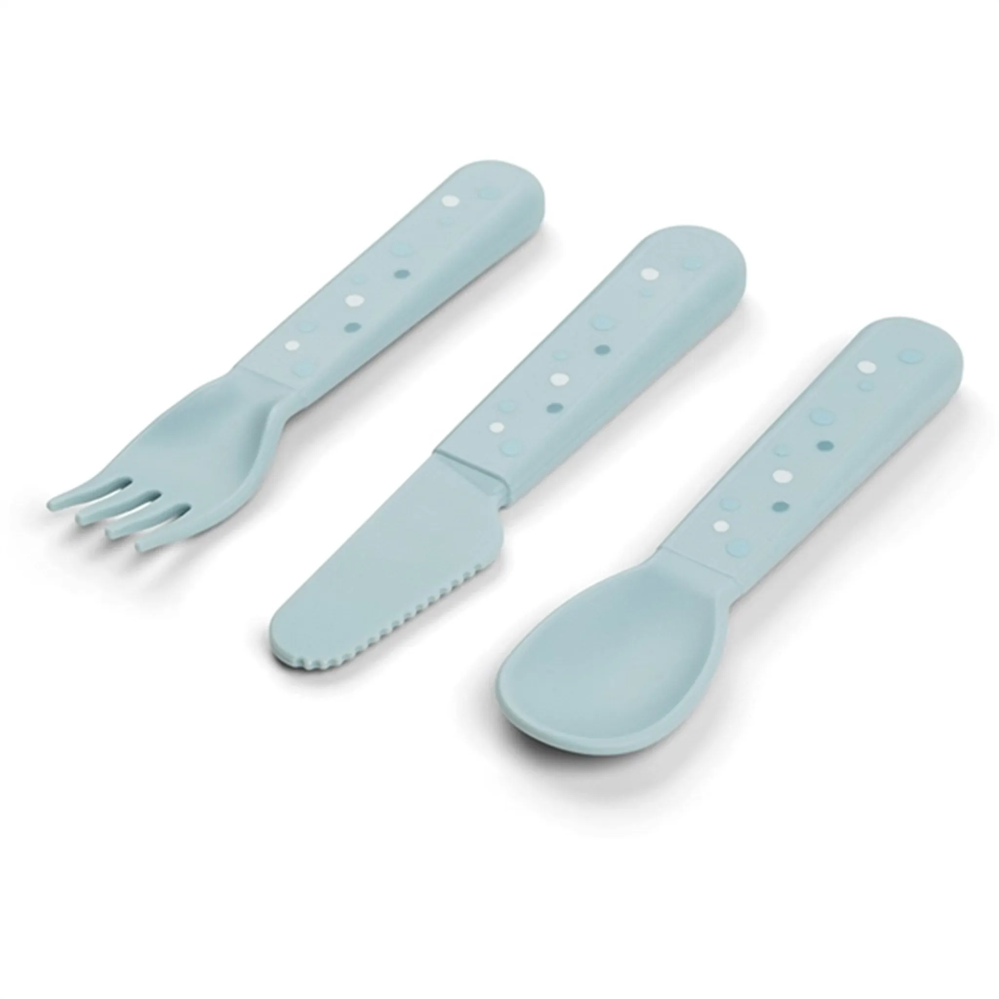 Done by Deer Foodie Cutlery Set Happy Dots Blue