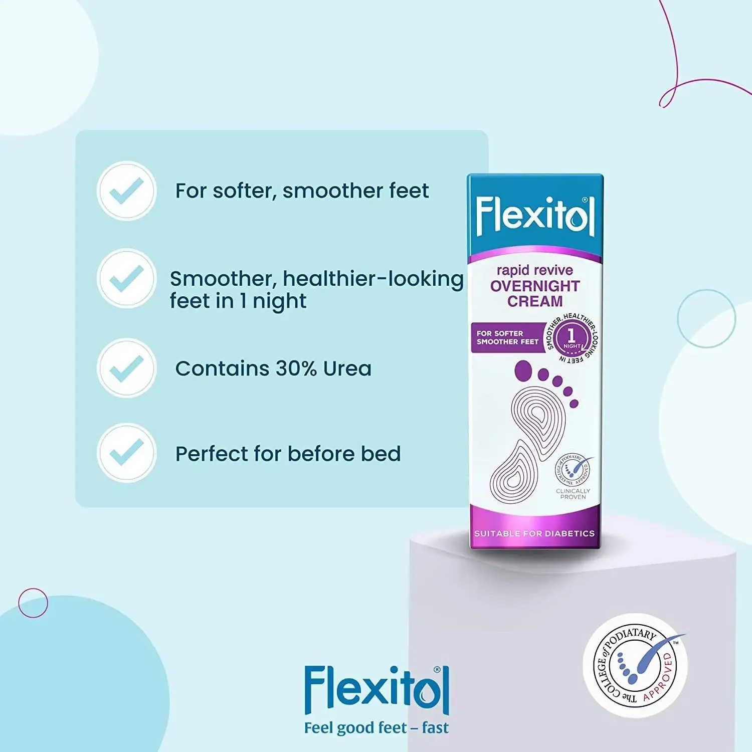 Flexitol Rapid Revive Overnight Cream 50g