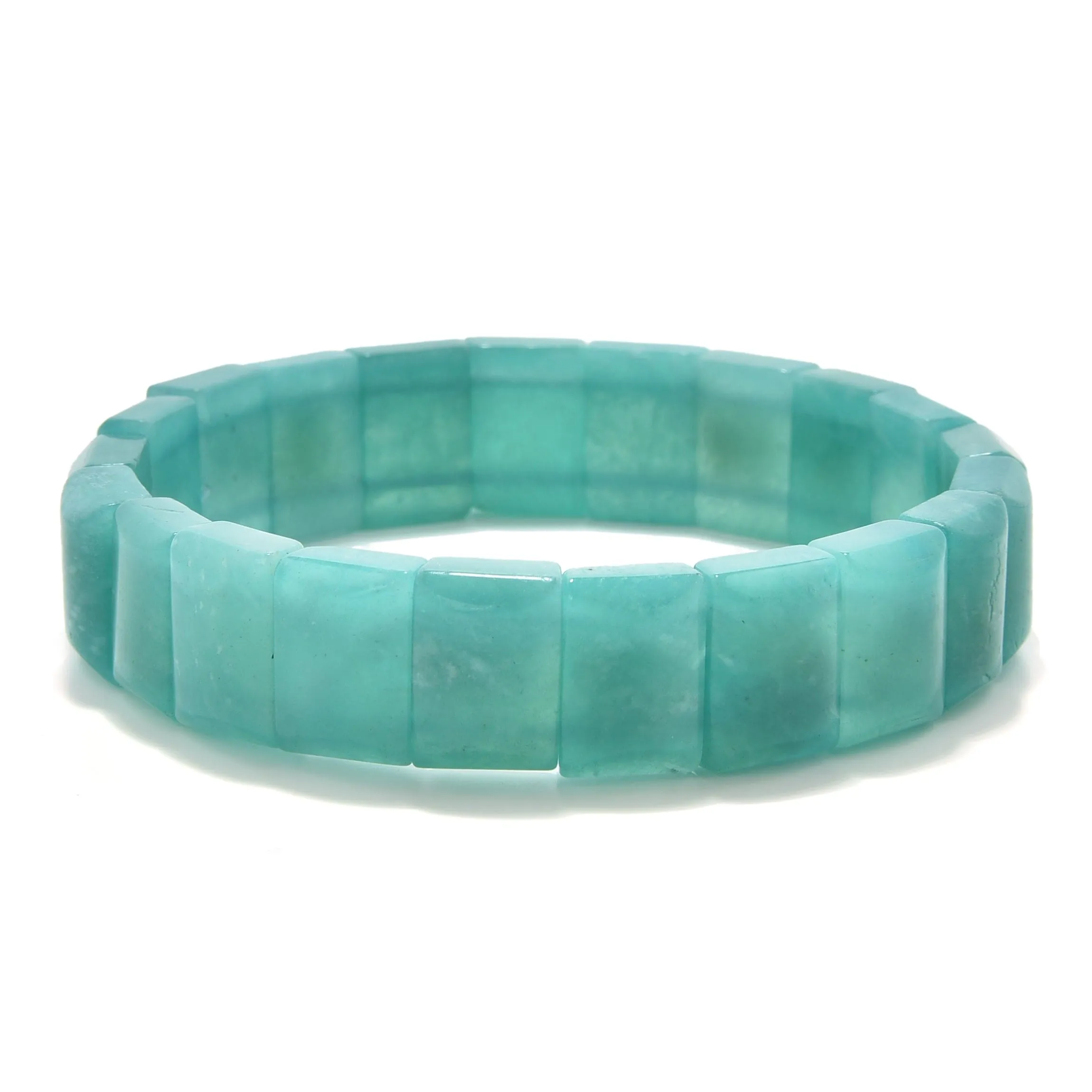 Gem Grade Amazonite 16mm Gemstone Elastic Bracelet