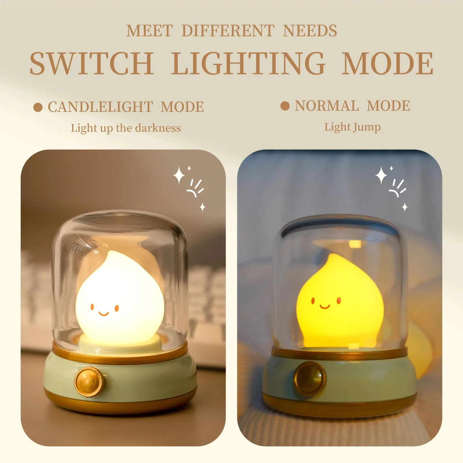 Kawaii Flame Lantern Night Light