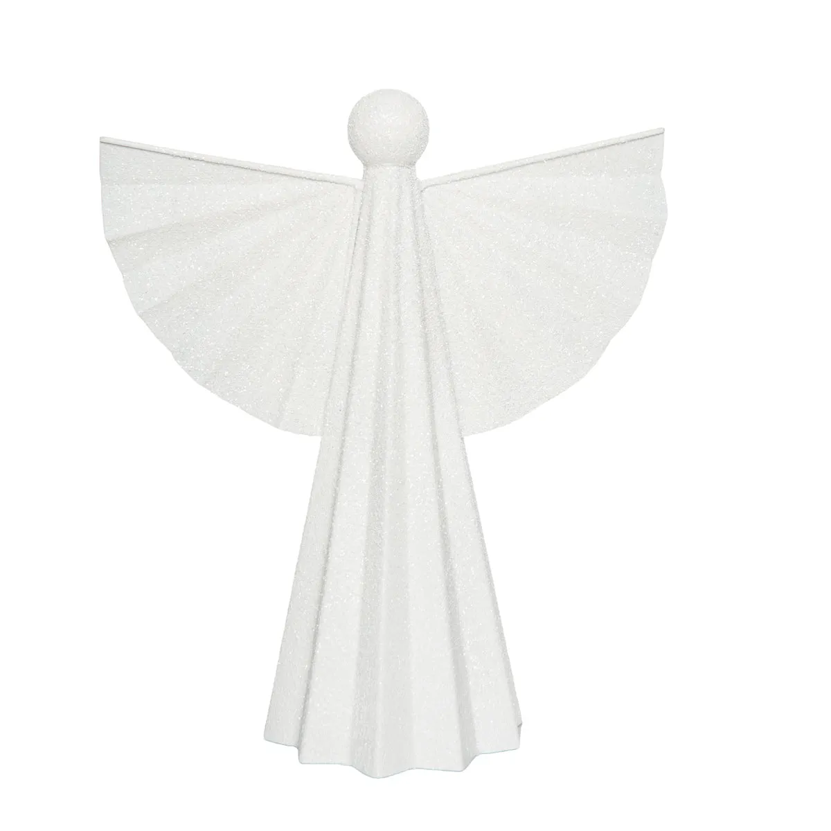 Large White Shimmer Angel Figurine