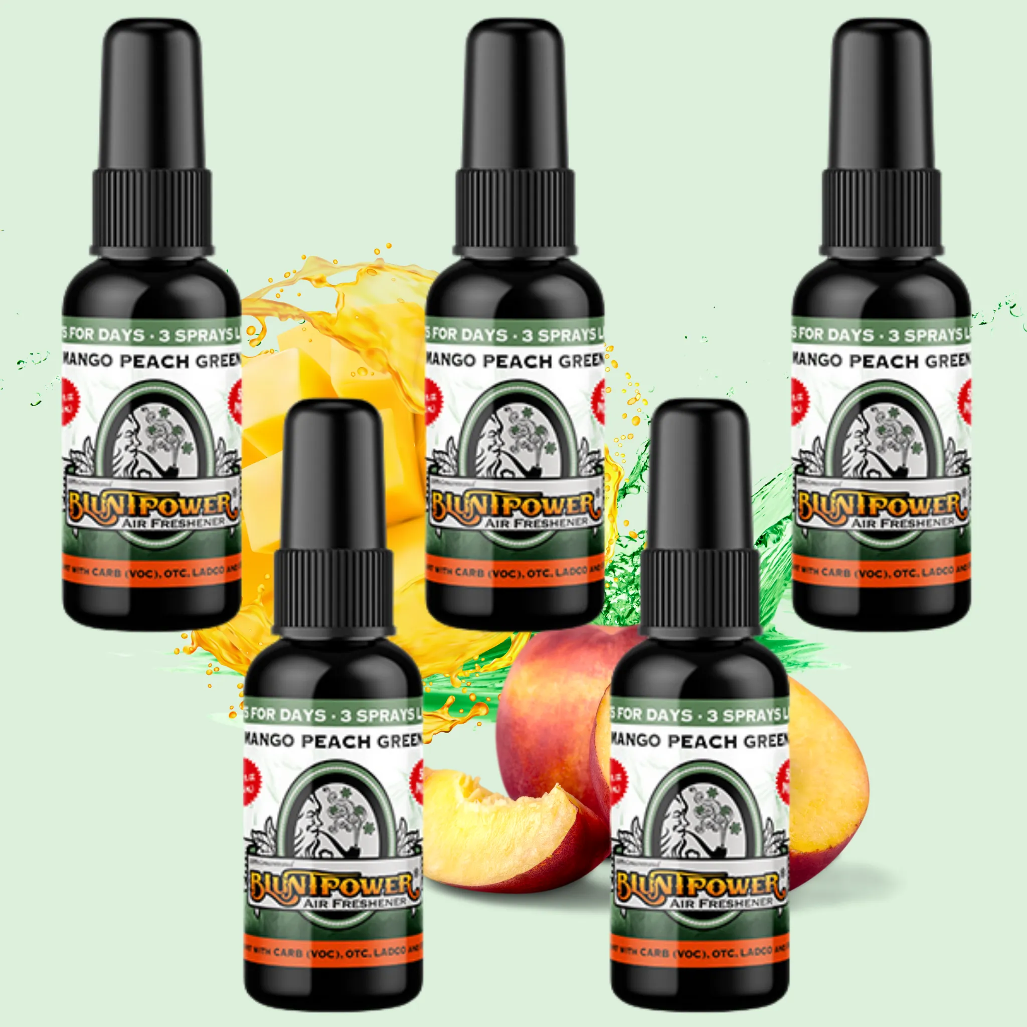 Mango Peach Green Air Freshener Spray