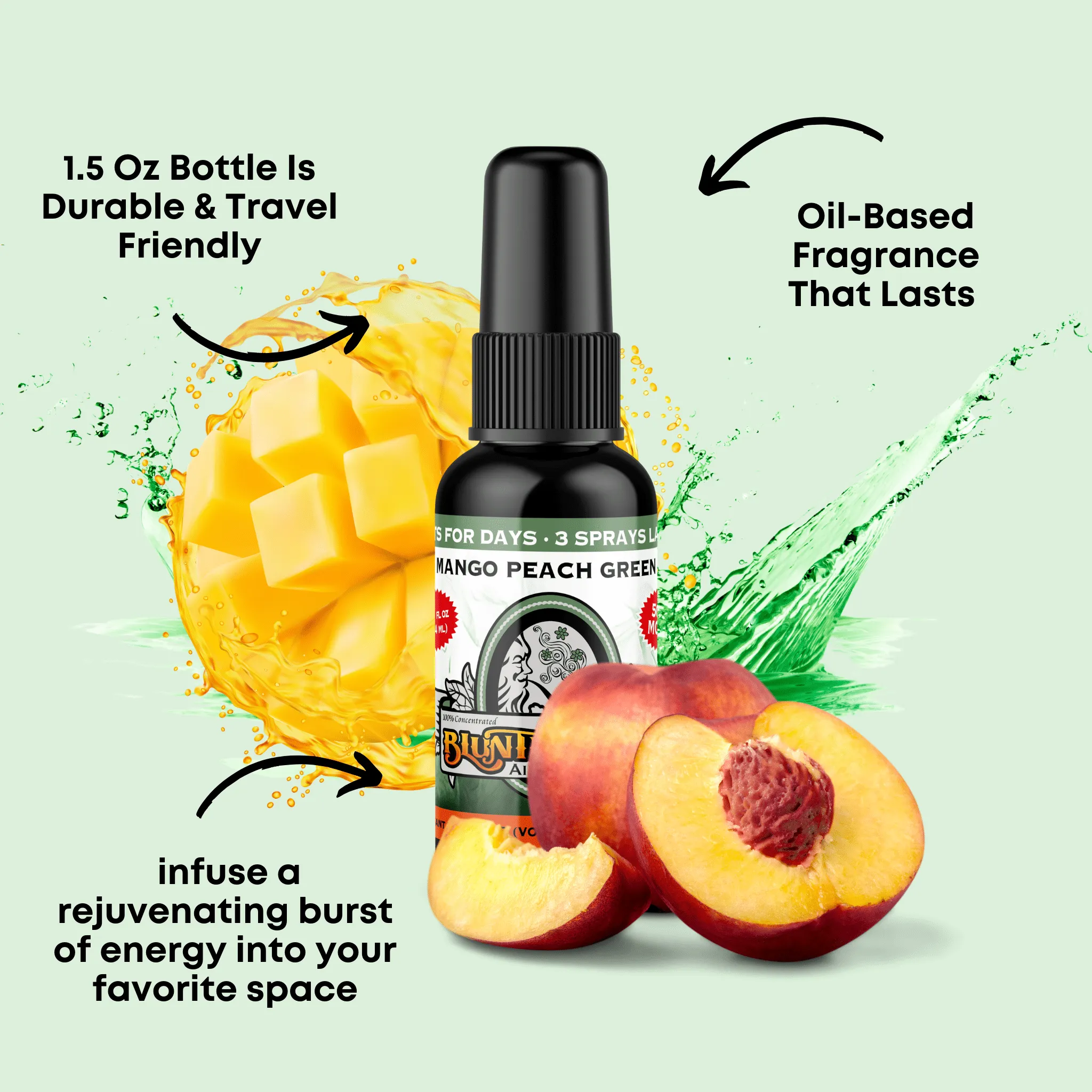 Mango Peach Green Air Freshener Spray