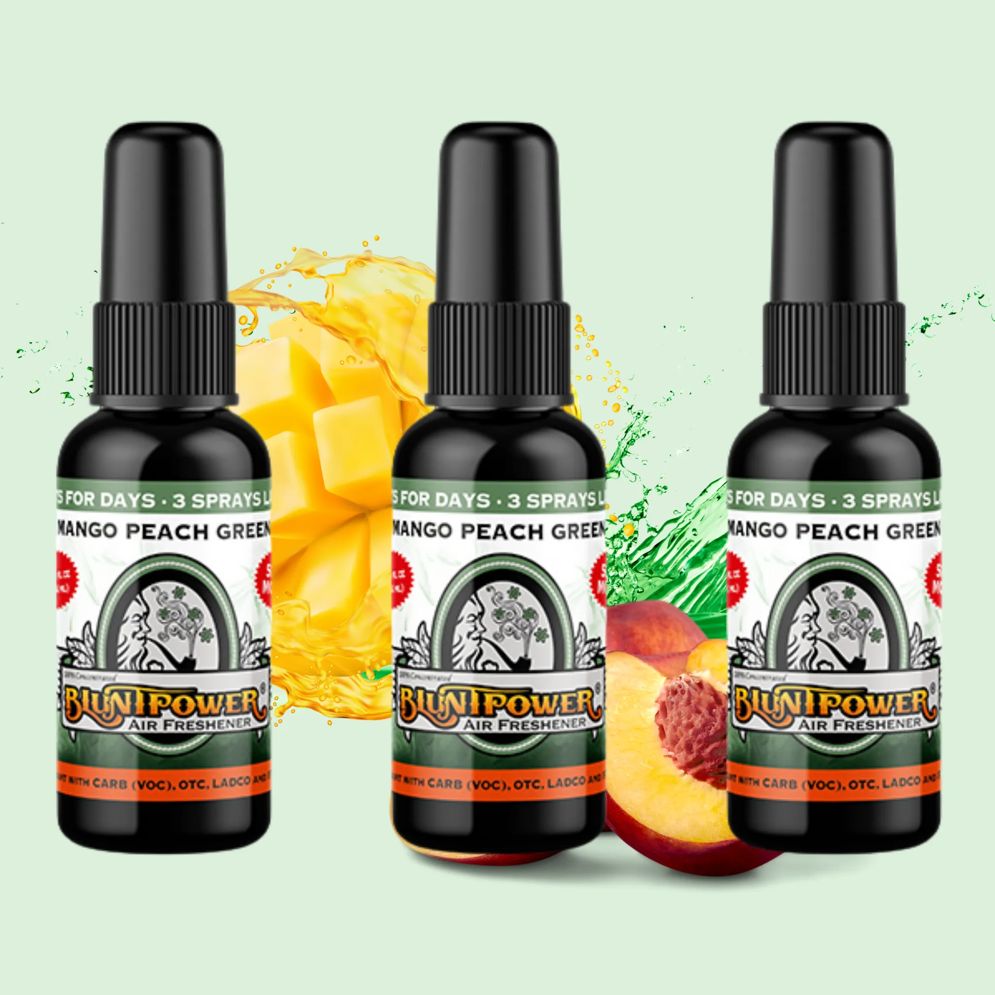 Mango Peach Green Air Freshener Spray