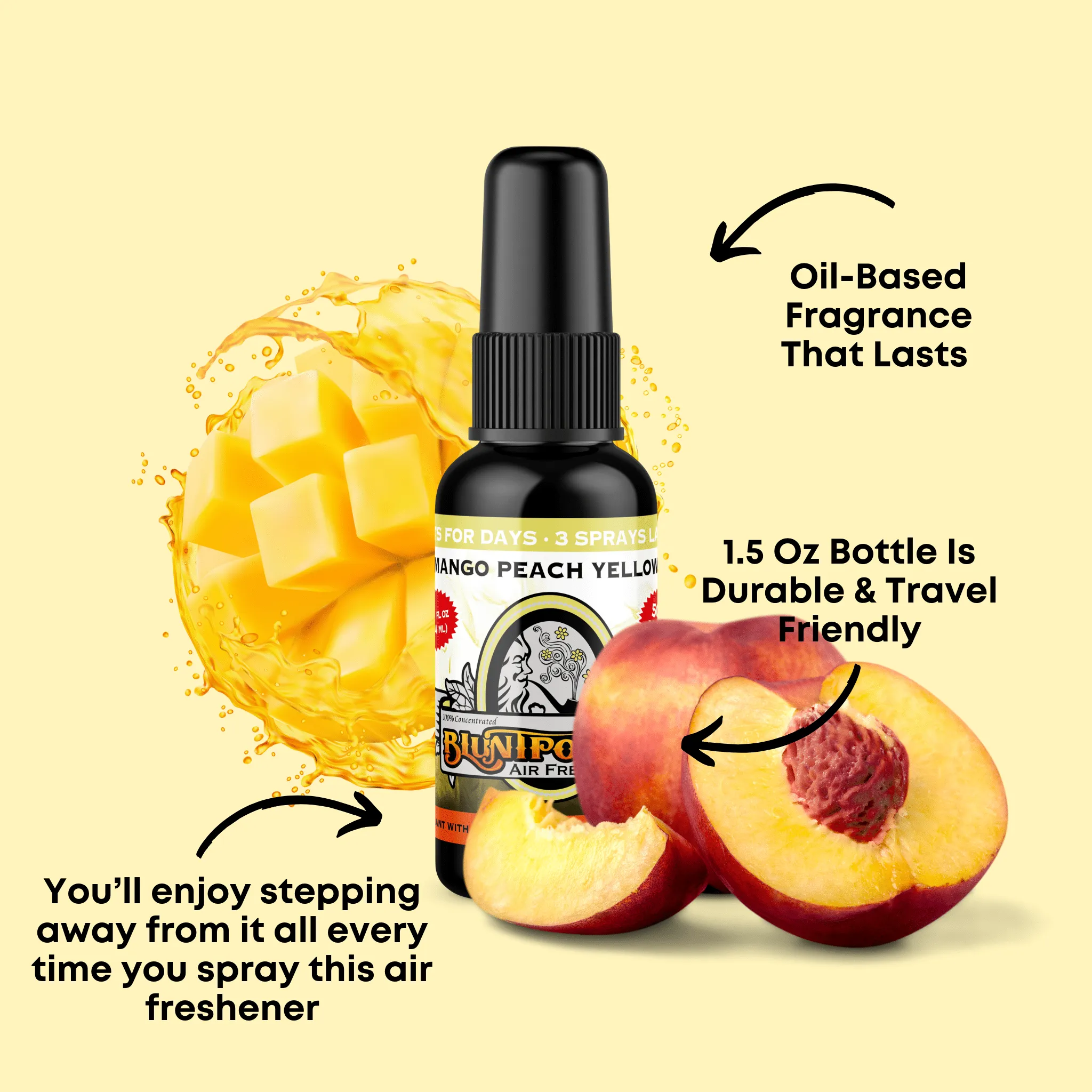 Mango Peach Yellow Air Freshener Spray