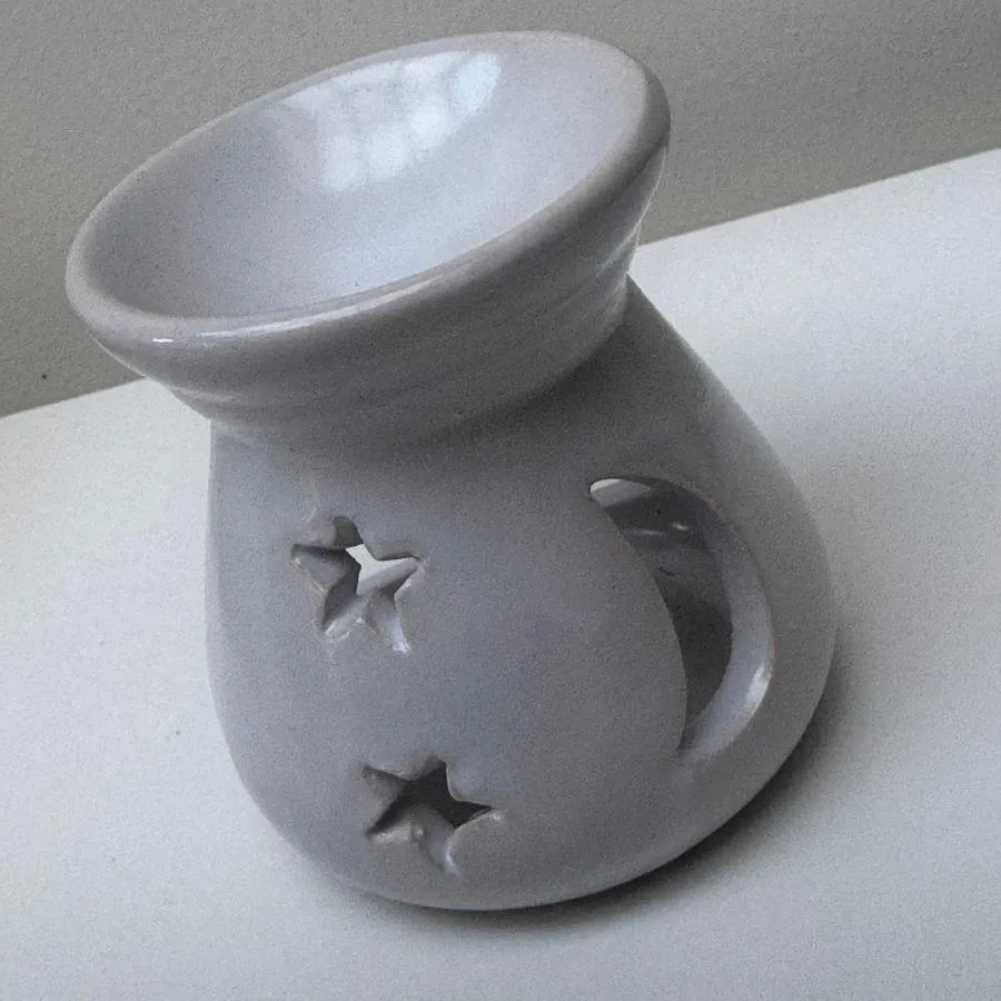 Mini Moon & Star oil / wax burner white