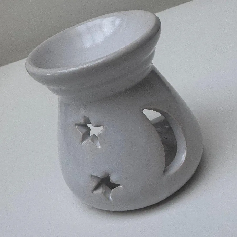 Mini Moon & Star oil / wax burner white