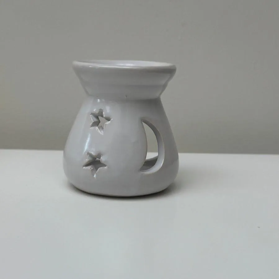 Mini Moon & Star oil / wax burner white