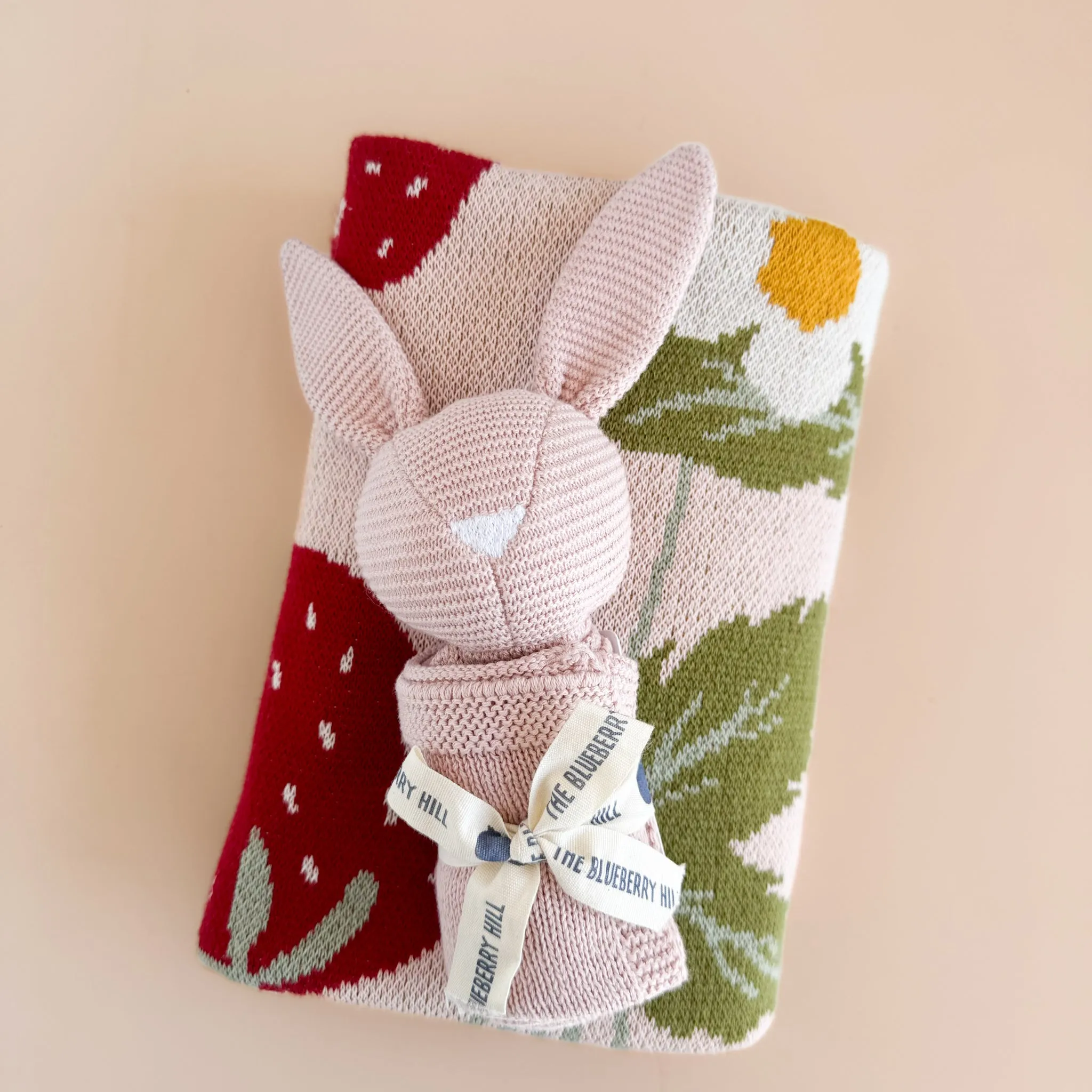 Organic Cotton Bunny Lovey, Blush