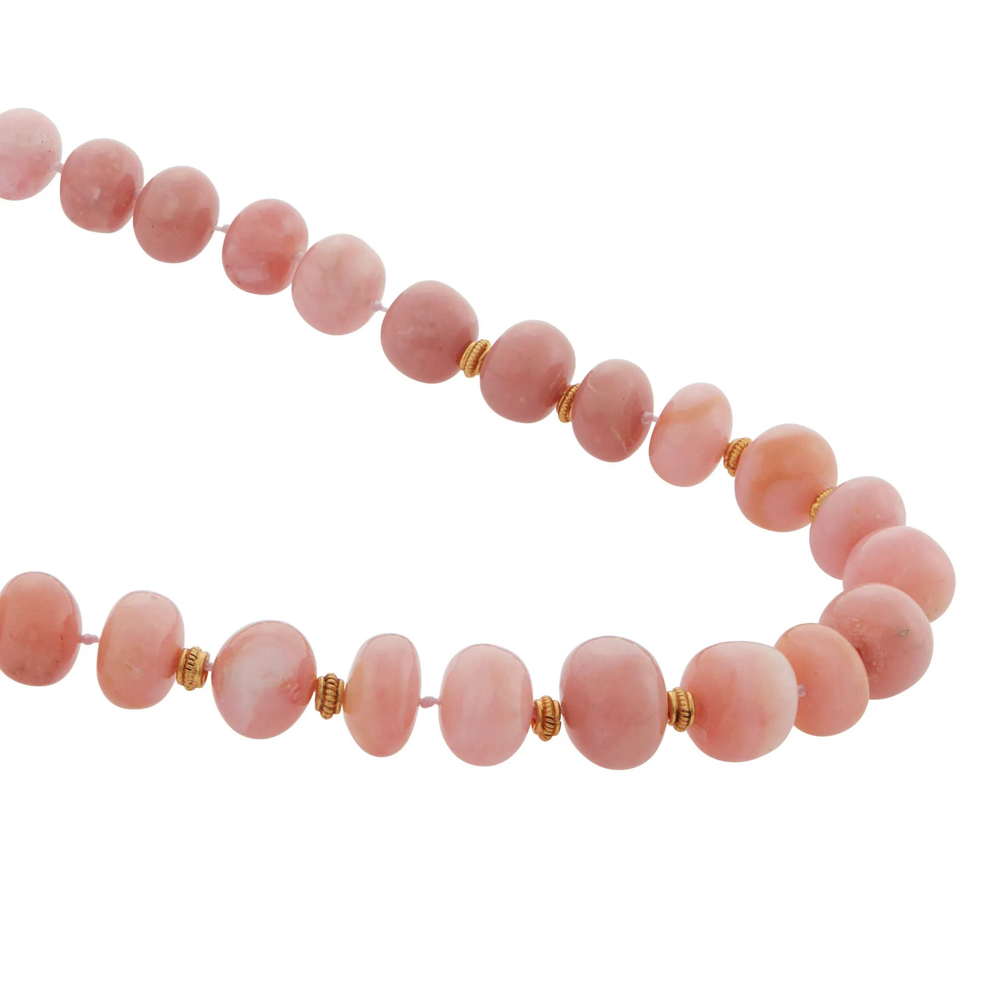 Pink Opal Beaded Necklace 220 (40cm)