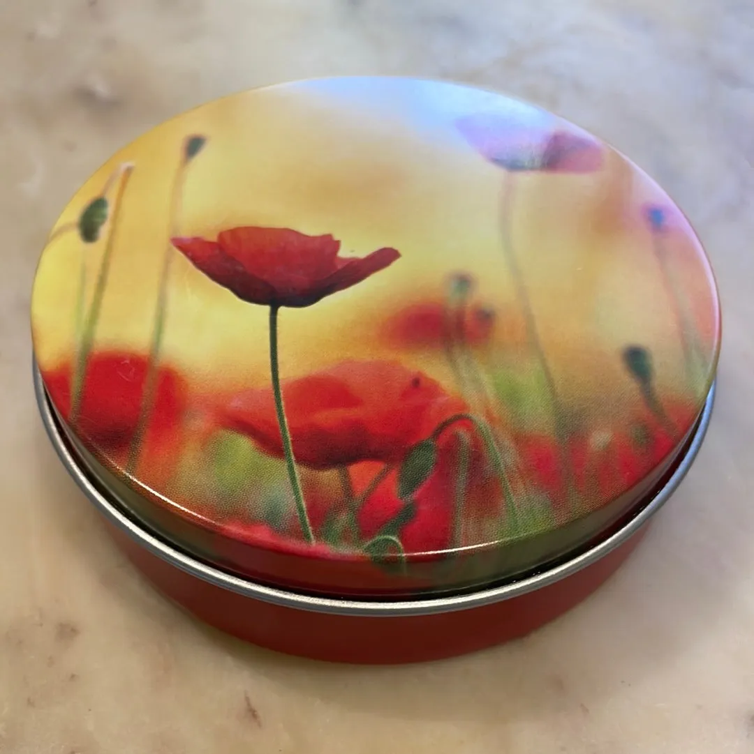 Poppy Scented Soap 100g in Tin Savon Coquelicot