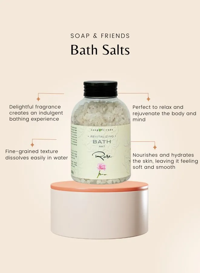 Soap&Friends Romantic Rose Bath Salt for Youthful Radiance and Softness 500g