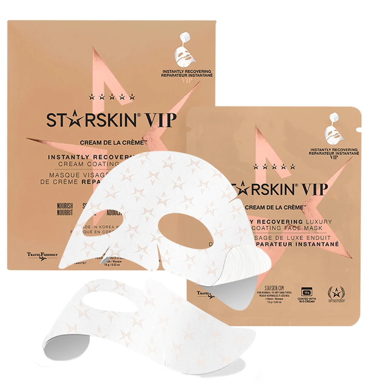 STARSKIN VIP Cream de la Crème Instantly Recovering Luxury Cream Coated Sheet Face Mask