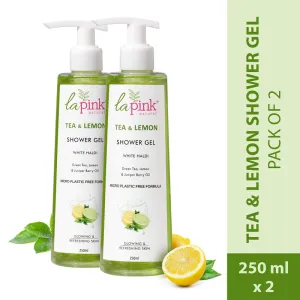 Tea & Lemon Shower Gel | White Haldi & Lemon | Glowing & Refreshing Skin | 250 ml | Set Of 2