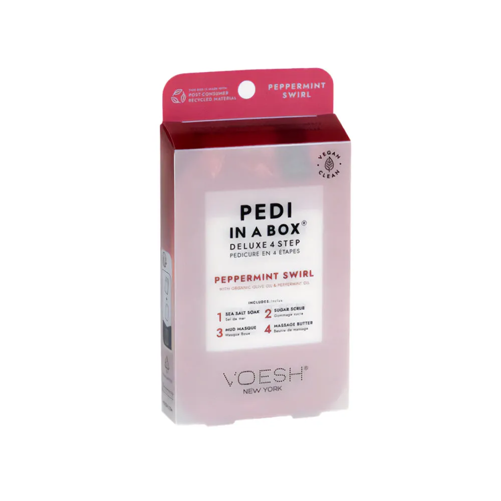 Voesh 4 Step Pedi-in-a-Box Peppermint Swirl - Limited Edition