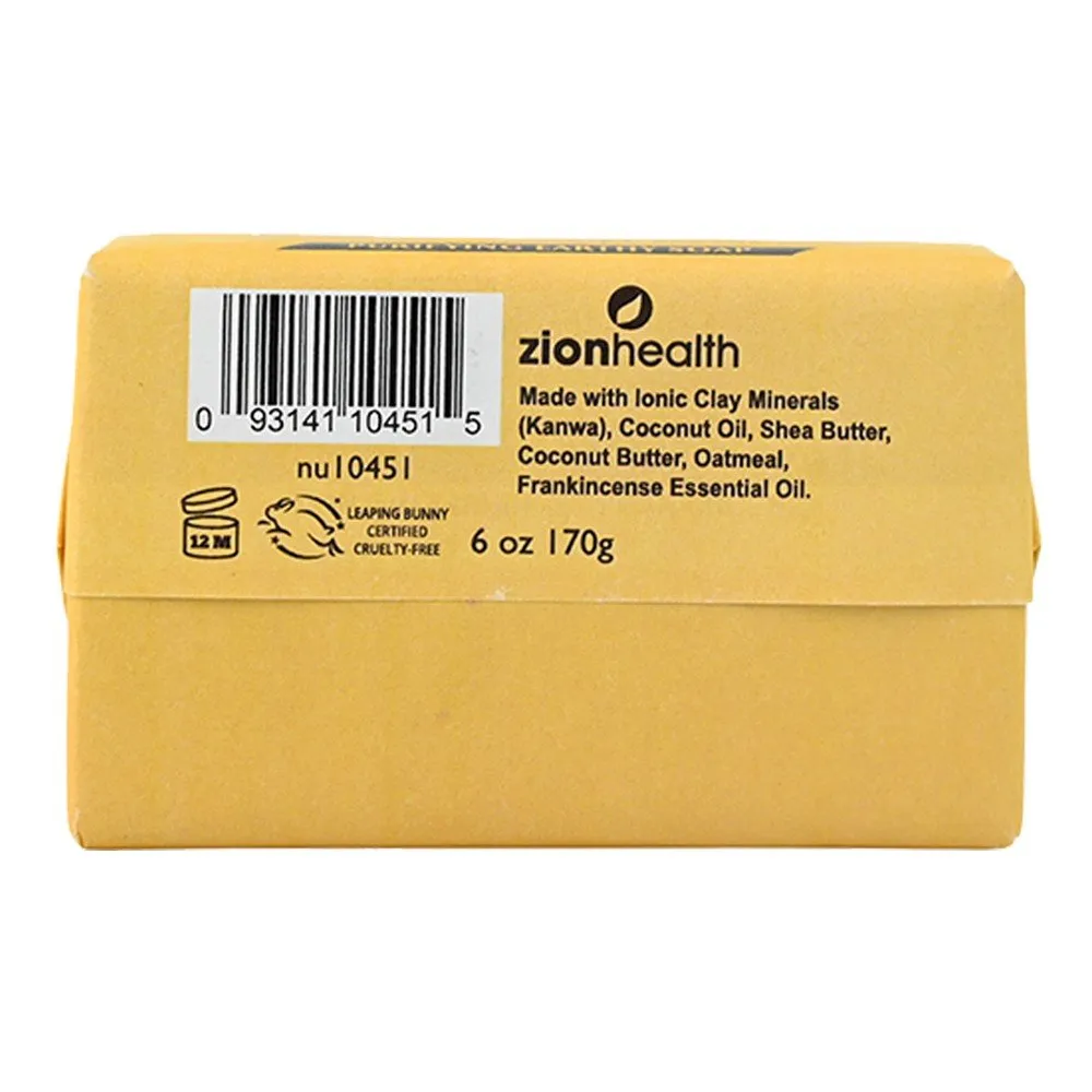 Zion Health Ancient Clay Soap Frankincense 6 oz Bar Soap